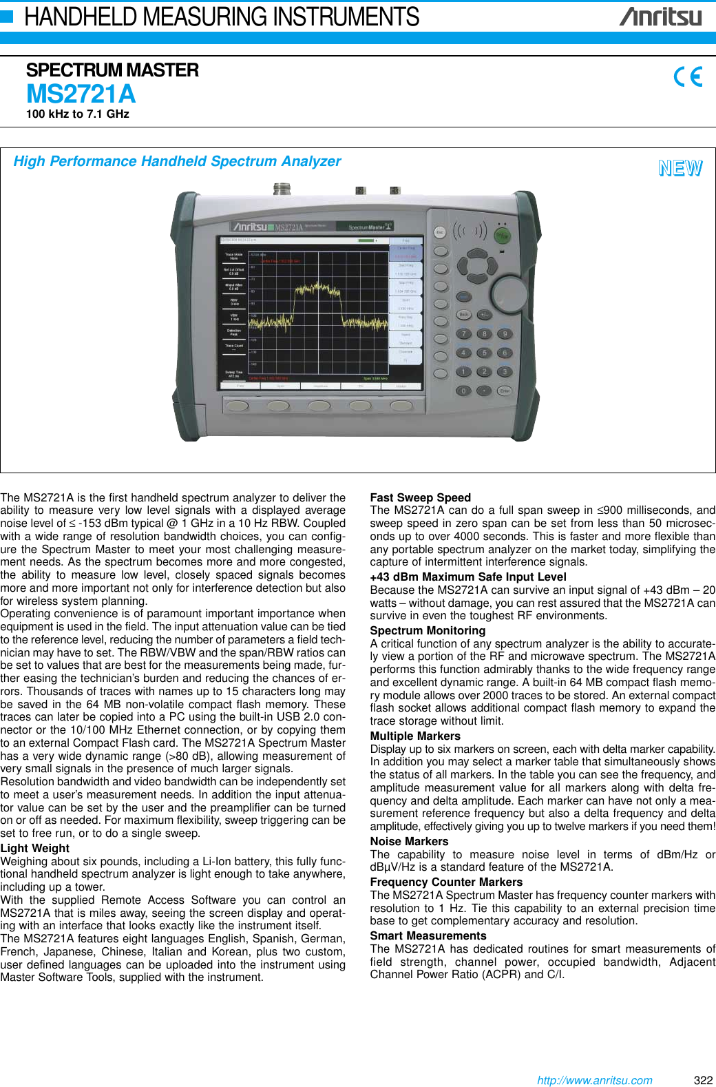 Anritsu Spectrum Master Ms2721a Users Manual