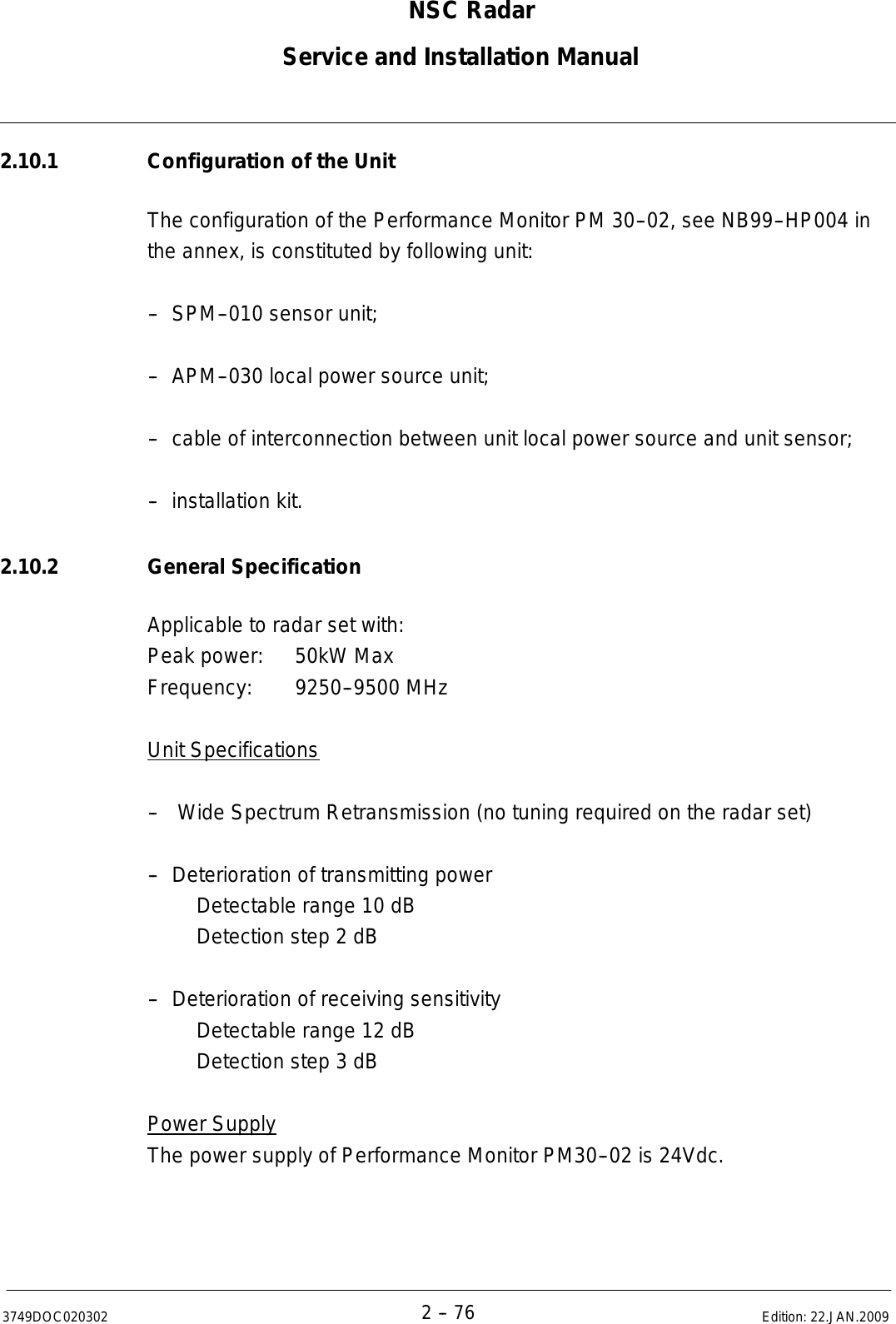 Page 108 of Anschuetz High Seas 9RAN-SUR-25U Marine Radar User Manual Titel