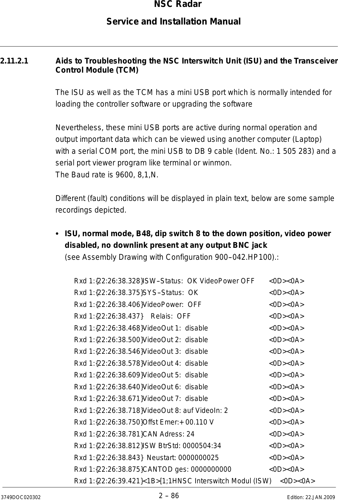 Page 118 of Anschuetz High Seas 9RAN-SUR-25U Marine Radar User Manual Titel