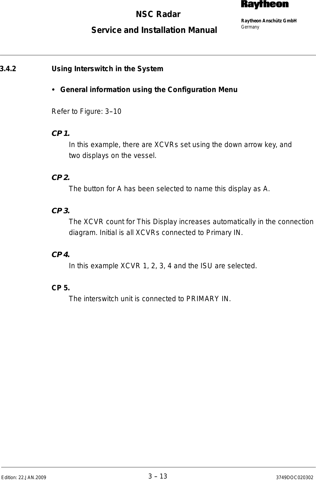 Page 134 of Anschuetz High Seas 9RAN-SUR-25U Marine Radar User Manual Titel