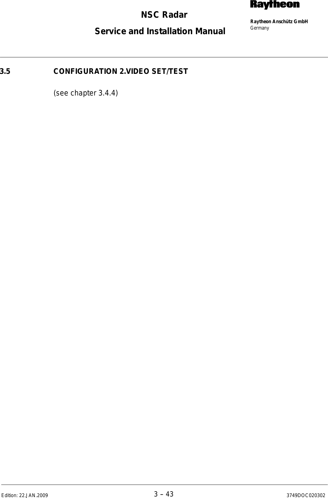 Page 164 of Anschuetz High Seas 9RAN-SUR-25U Marine Radar User Manual Titel