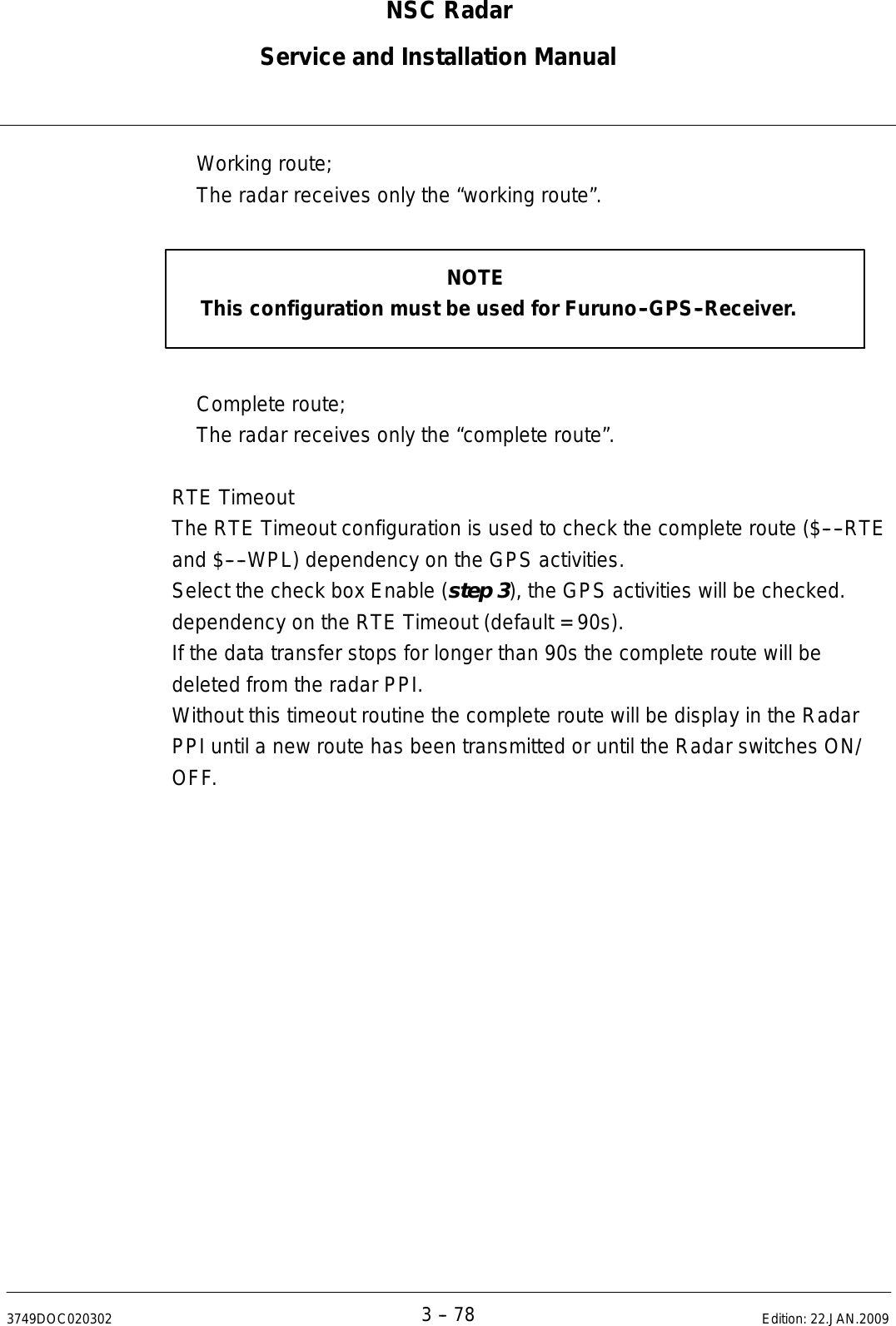 Page 199 of Anschuetz High Seas 9RAN-SUR-25U Marine Radar User Manual Titel