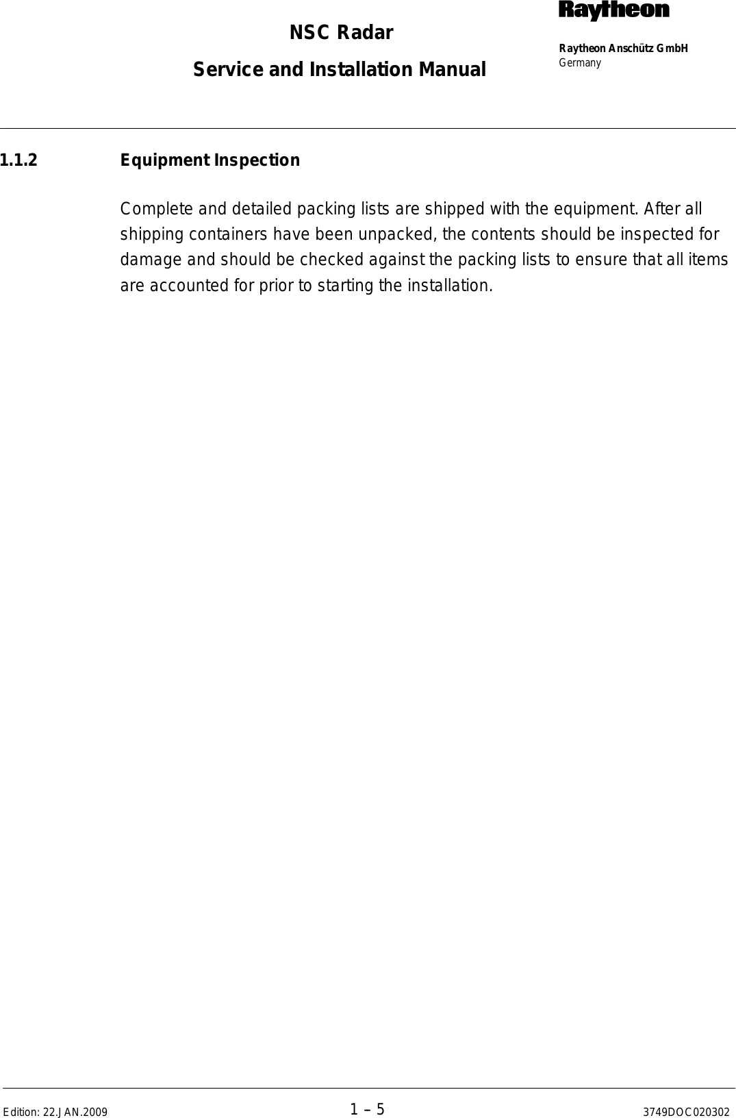 Page 23 of Anschuetz High Seas 9RAN-SUR-25U Marine Radar User Manual Titel