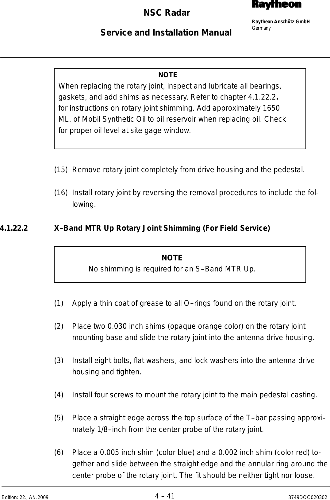 Page 244 of Anschuetz High Seas 9RAN-SUR-25U Marine Radar User Manual Titel