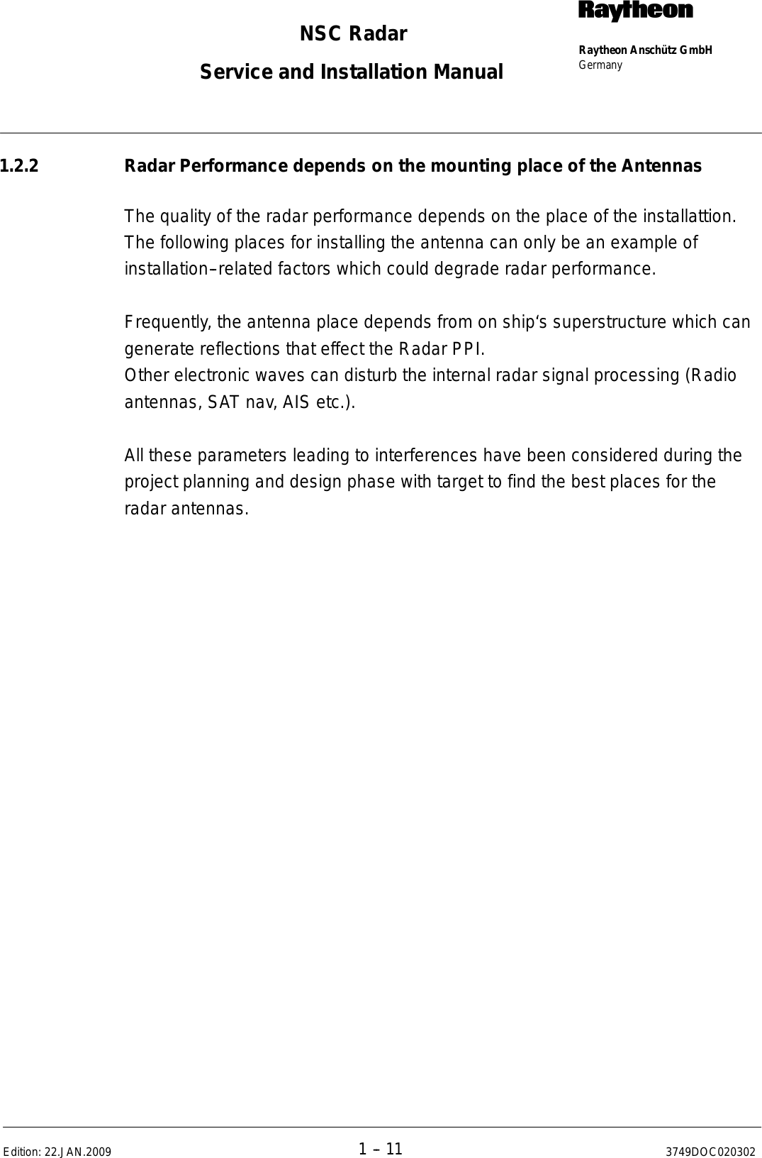 Page 29 of Anschuetz High Seas 9RAN-SUR-25U Marine Radar User Manual Titel