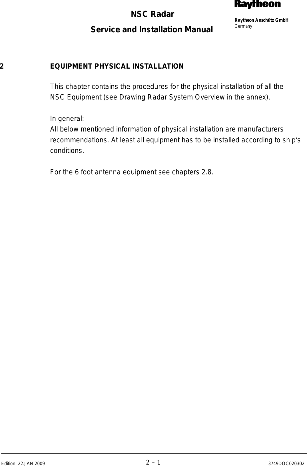 Page 33 of Anschuetz High Seas 9RAN-SUR-25U Marine Radar User Manual Titel