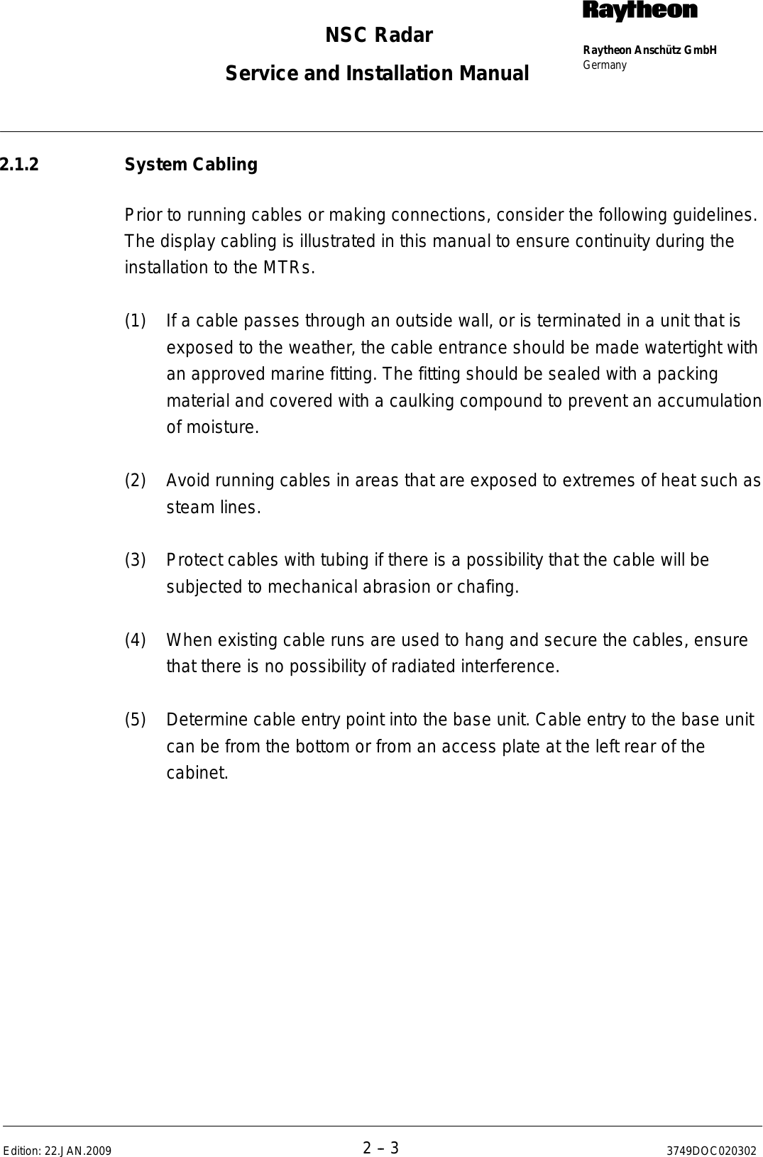 Page 35 of Anschuetz High Seas 9RAN-SUR-25U Marine Radar User Manual Titel