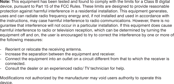 4Note: This equipment has been tested and found to comply with the limits for a Class B digitaldevice, pursuant to Part 15 of the FCC Rules. These limits are designed to provide reasonableprotection against harmful interference in a residential installation. This equipment generates,uses and can radiate radio frequency energy and, if not installed and used in accordance withthe instructions, may case harmful interference to radio communications. However, there is nogurantee that interference will not occur in a particular installation. If this equipment does causeharmful interference to radio or television reception, which can be determined by turning theequipment off and on, the user is encouraged to try to correct the interference by one or more ofthe following measures:- Reorient or relocate the receiving antenna.- Increase the separation between the equipment and receiver.- Connect the equipment into an outlet on a circuit different from that to which the receiver isconnected.- Consult the dealer or an experienced radio/ TV technician for help.Modifications not authorized by the manufacturer may void users authority to operate thisdevice.ANSEN ELECTRONICS CO.0784-5