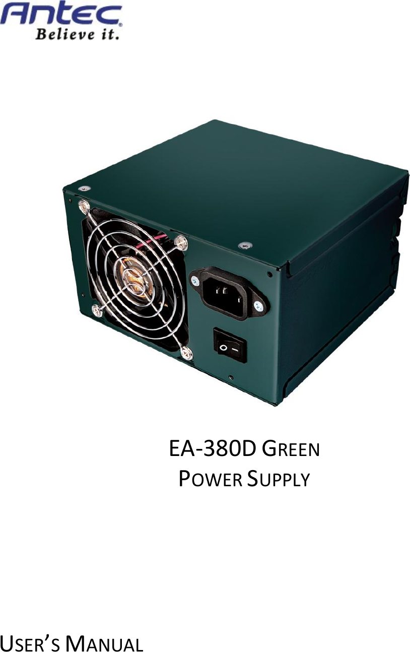 Page 1 of 6 - Antec Antec-Ea-380D-Users-Manual-  Antec-ea-380d-users-manual