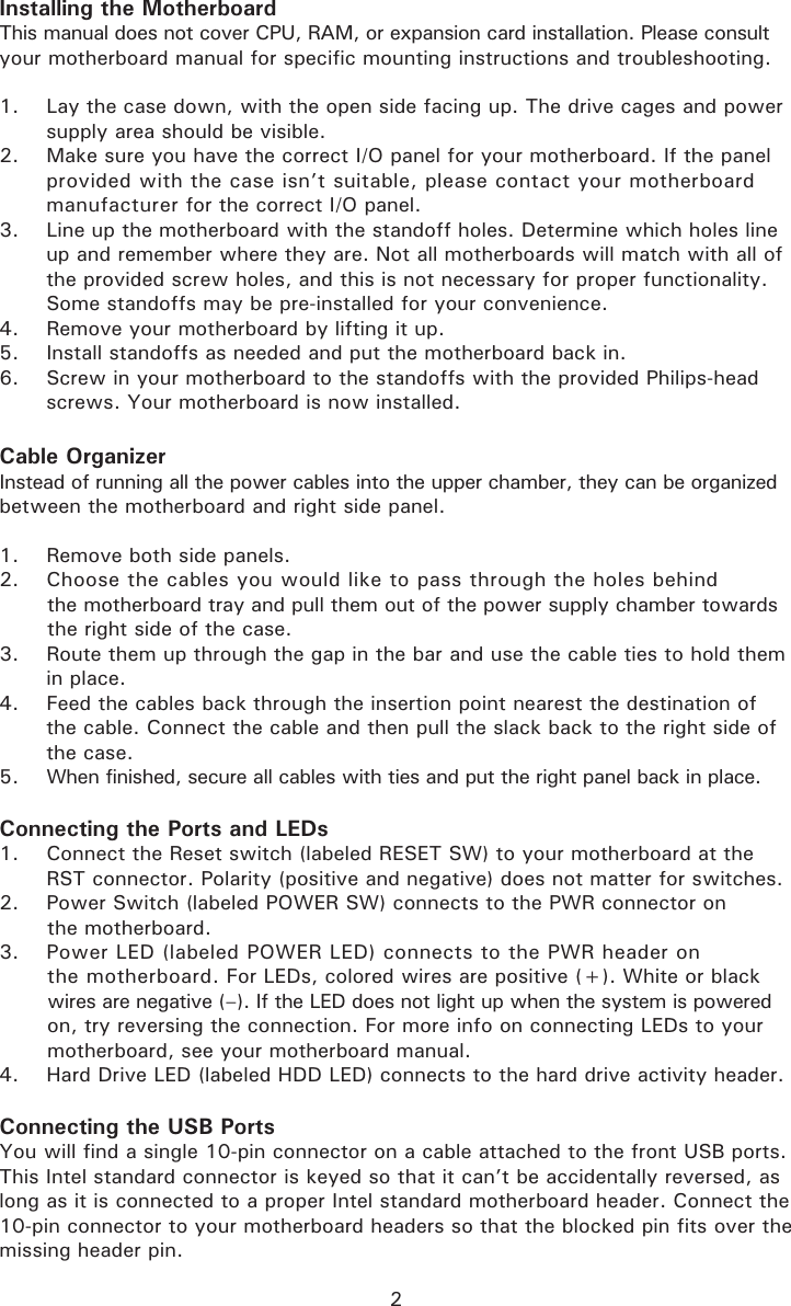 Page 3 of 8 - Antec Antec-Mini-P180-Users-Manual- Mini P180_P180 White_manual  Antec-mini-p180-users-manual