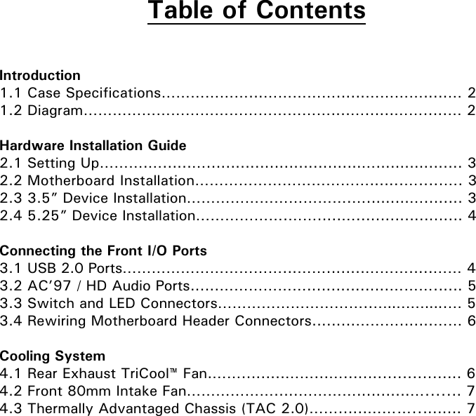 Page 2 of 10 - Antec Antec-Nsk-4482-Users-Manual-  Antec-nsk-4482-users-manual