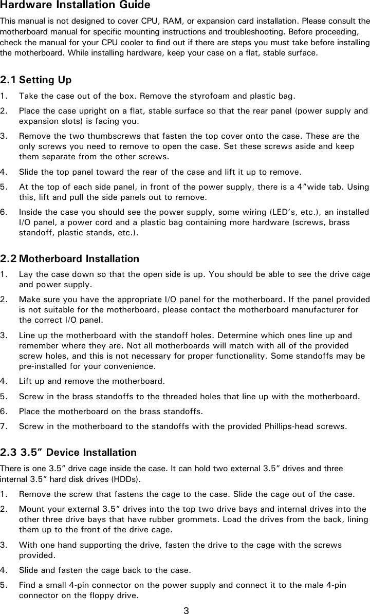 Page 5 of 10 - Antec Antec-Nsk-4482-Users-Manual-  Antec-nsk-4482-users-manual