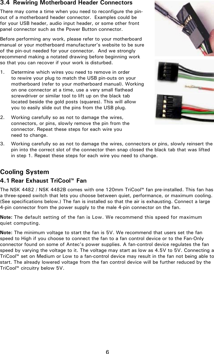Page 8 of 10 - Antec Antec-Nsk-4482-Users-Manual-  Antec-nsk-4482-users-manual