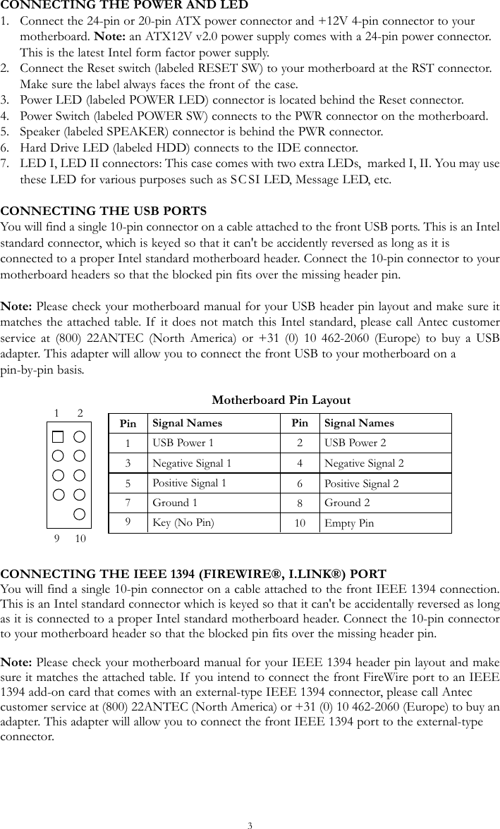 Page 3 of 7 - Antec Antec-Plus-View-Ii-Users-Manual- Plusview_Int_change Antec-plus-view-ii-users-manual