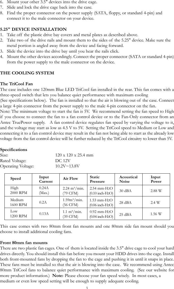 Page 5 of 7 - Antec Antec-Plus-View-Ii-Users-Manual- Plusview_Int_change Antec-plus-view-ii-users-manual