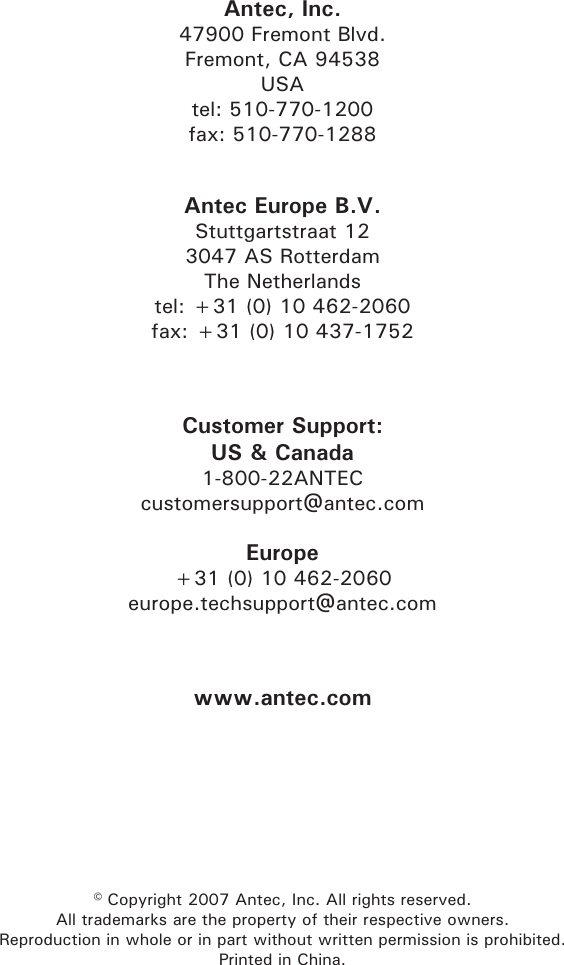 Page 8 of 8 - Antec Antec-Sonata-Ii-500-Users-Manual- Sonata III  Antec-sonata-ii-500-users-manual