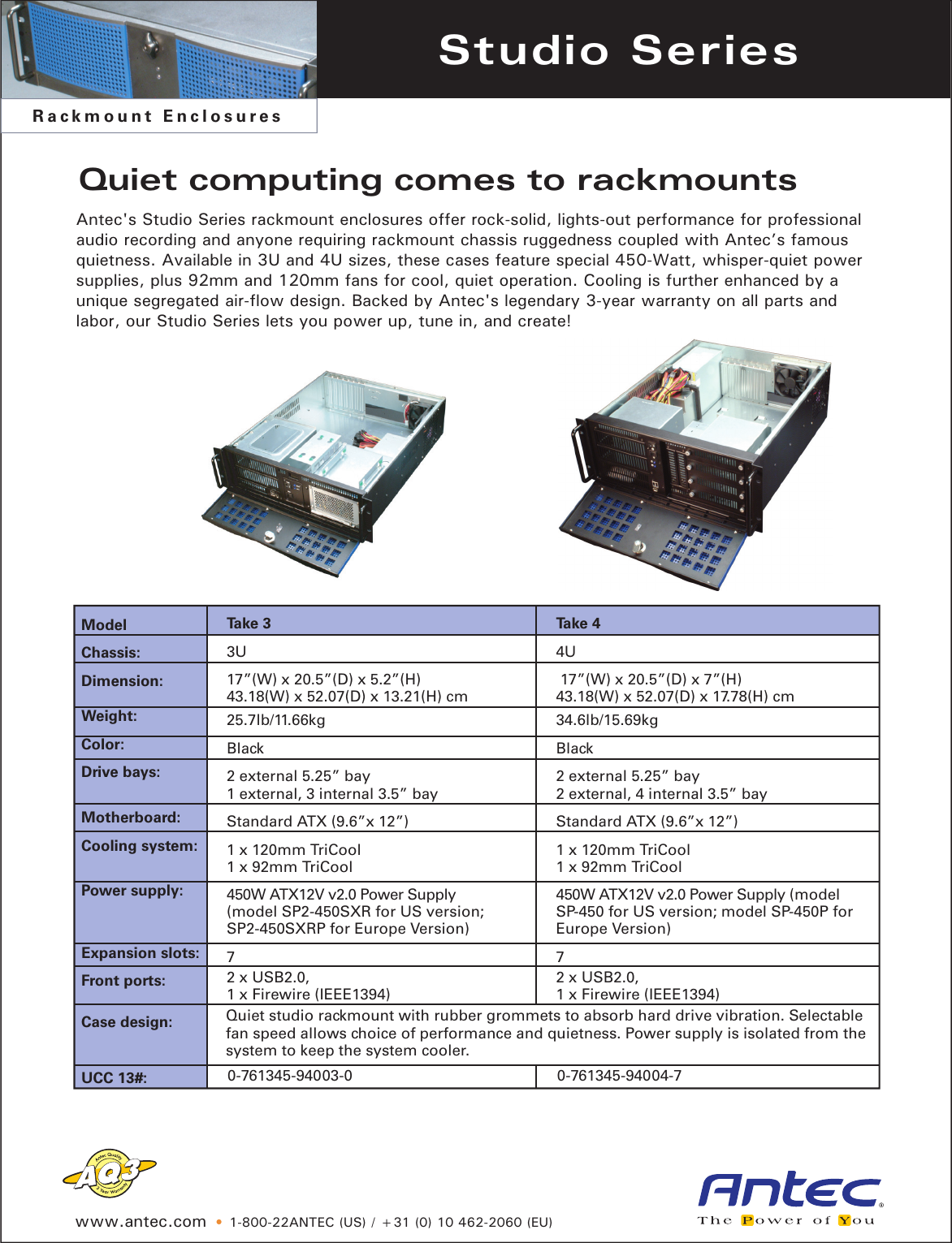 Page 1 of 1 - Antec Antec-Studio-Series-Take-3-3U-Users-Manual- Take3-4_rack_mount  Antec-studio-series-take-3-3u-users-manual