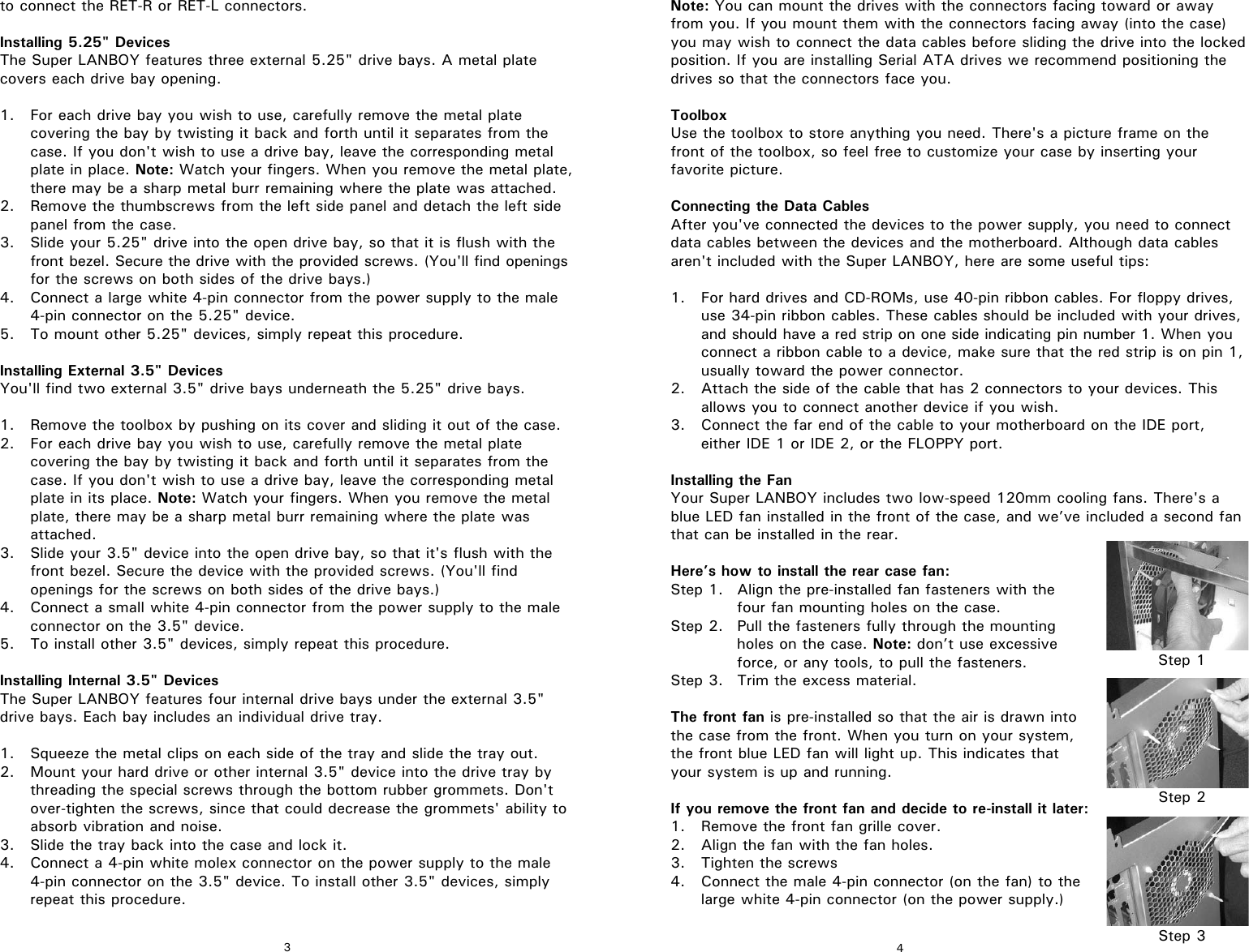 Page 3 of 5 - Antec Antec-Super-Lanboy-Users-Manual- SuperLanBoy_Manual_intl  Antec-super-lanboy-users-manual