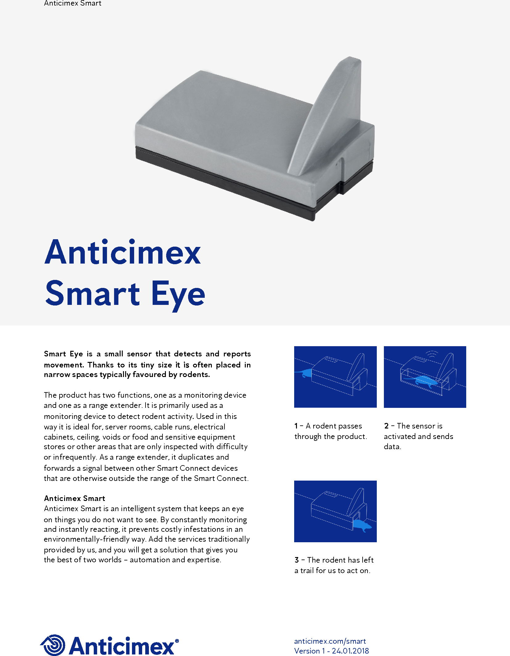 Page 1 of Anticimex Innovation Center A S 300201 Rodent surveillance and trap system User Manual user man fact sheet