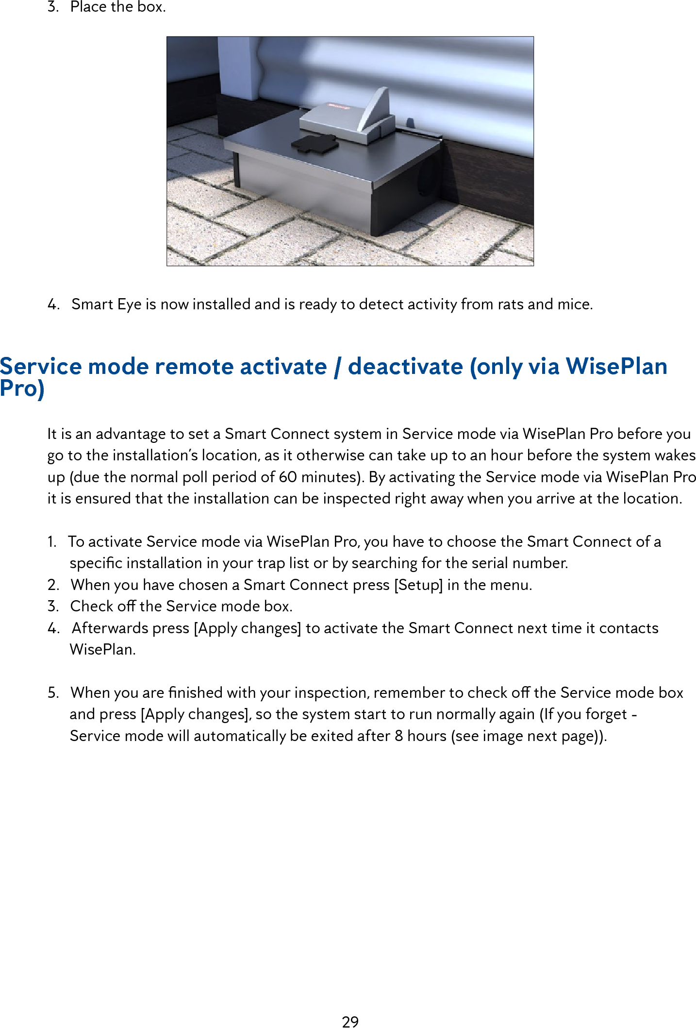 Page 29 of Anticimex Innovation Center A S 300201 Rodent surveillance and trap system User Manual user man op instructions