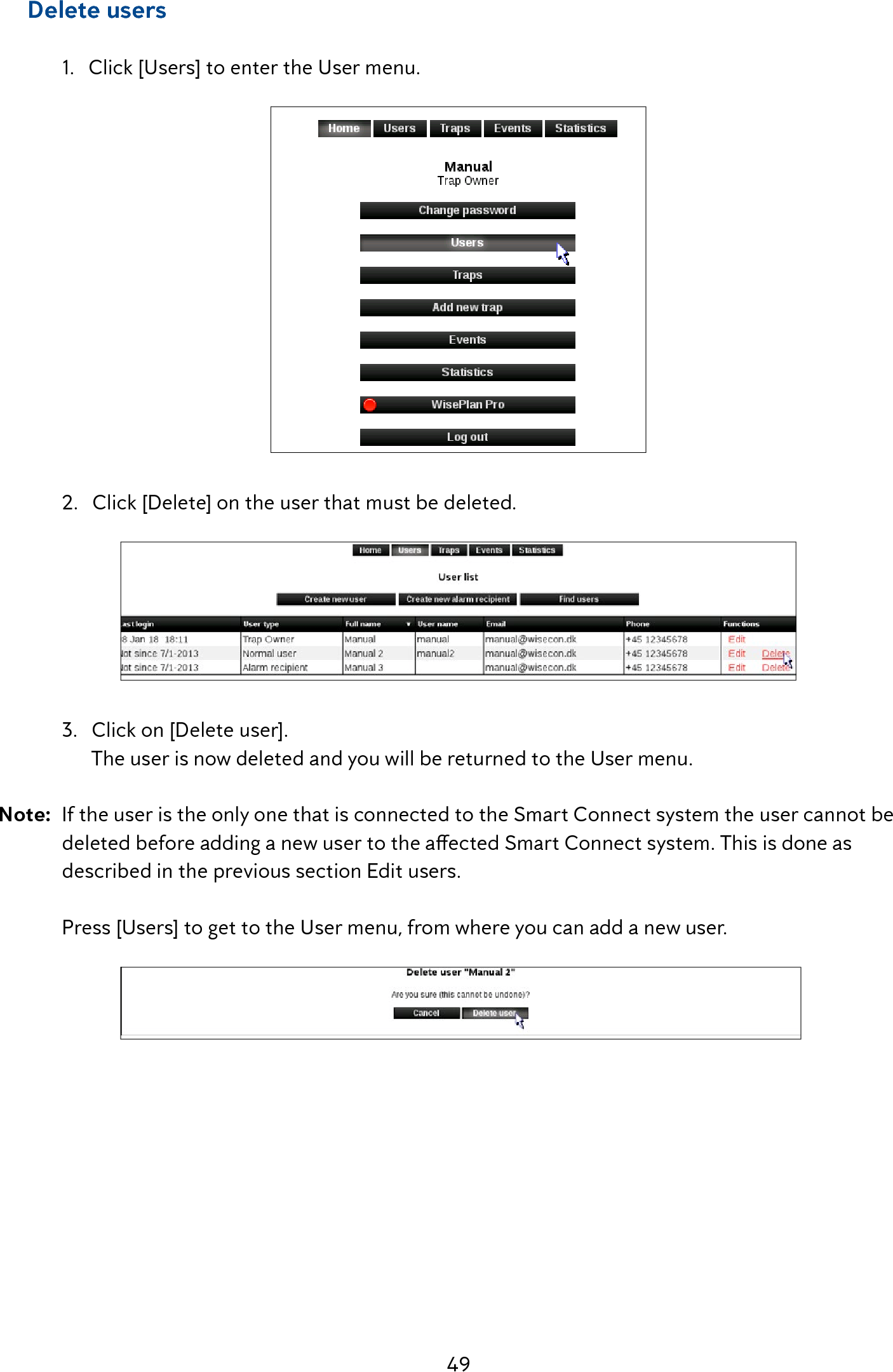 Page 49 of Anticimex Innovation Center A S 300201 Rodent surveillance and trap system User Manual user man op instructions