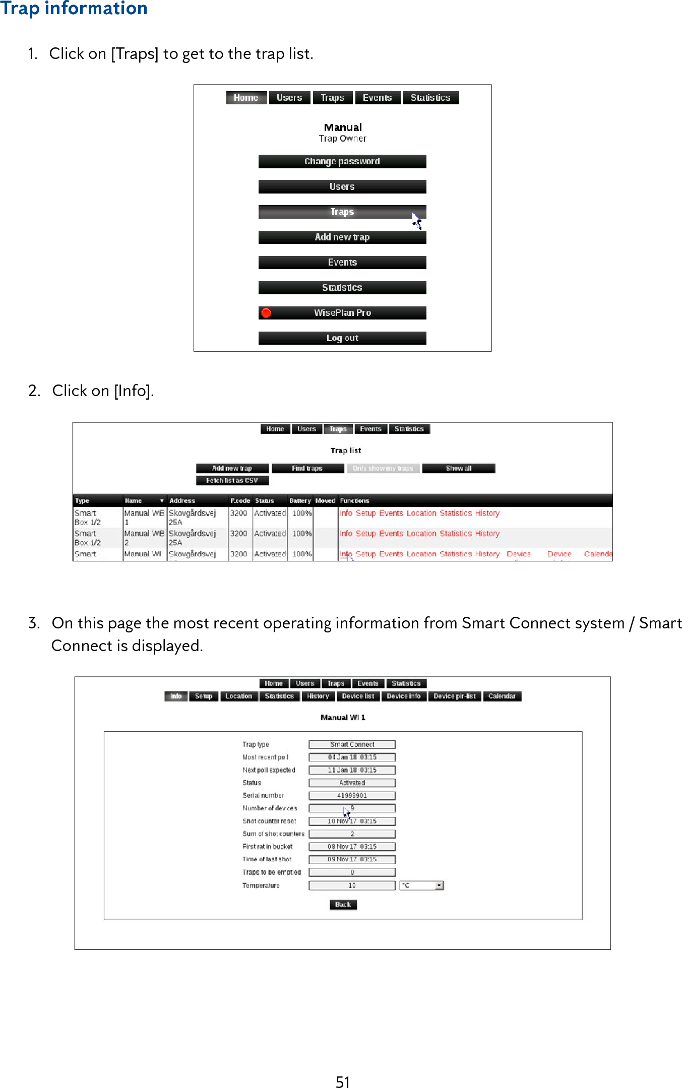 Page 51 of Anticimex Innovation Center A S 300201 Rodent surveillance and trap system User Manual user man op instructions