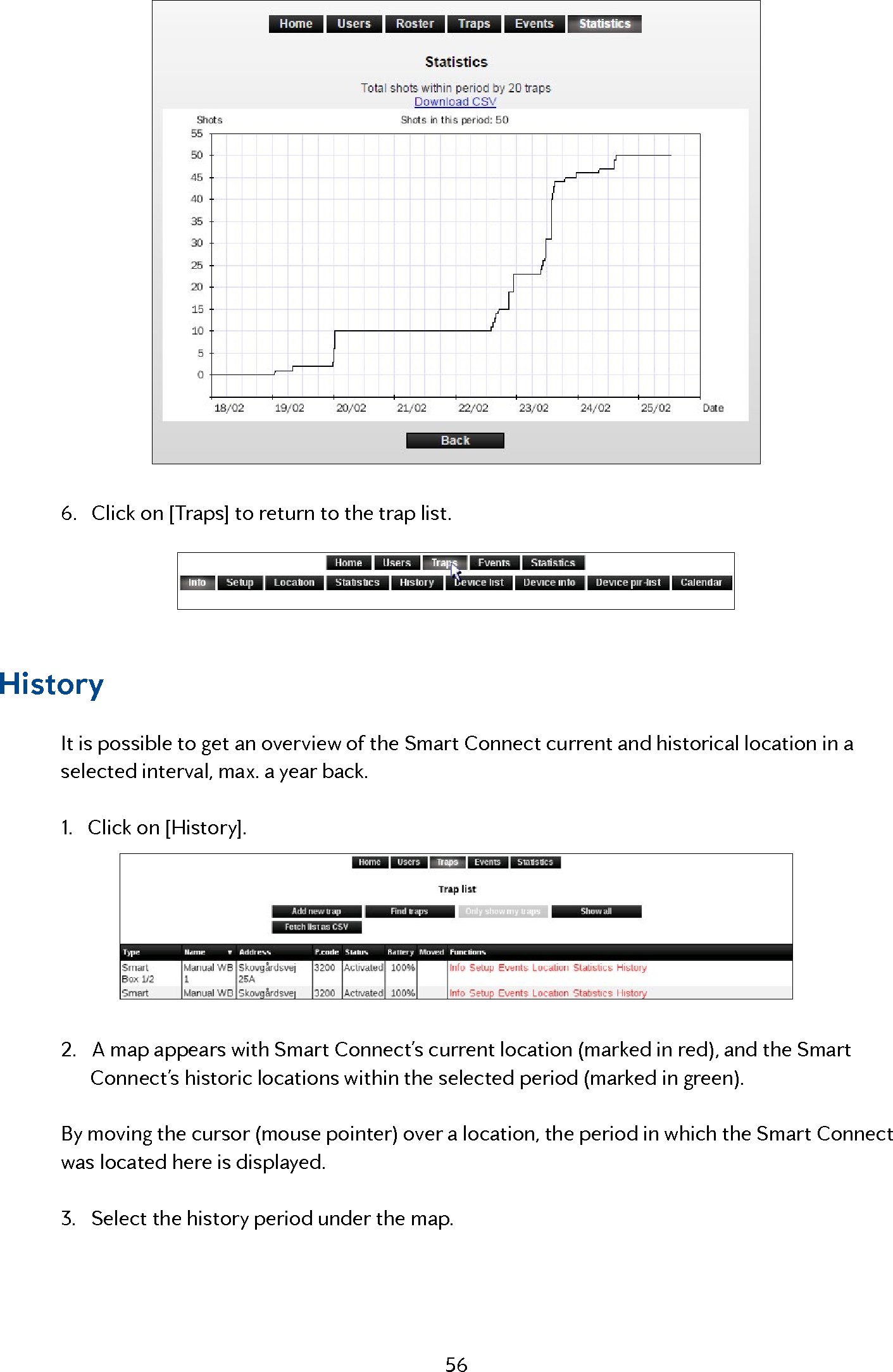 Page 56 of Anticimex Innovation Center A S 300201 Rodent surveillance and trap system User Manual user man op instructions
