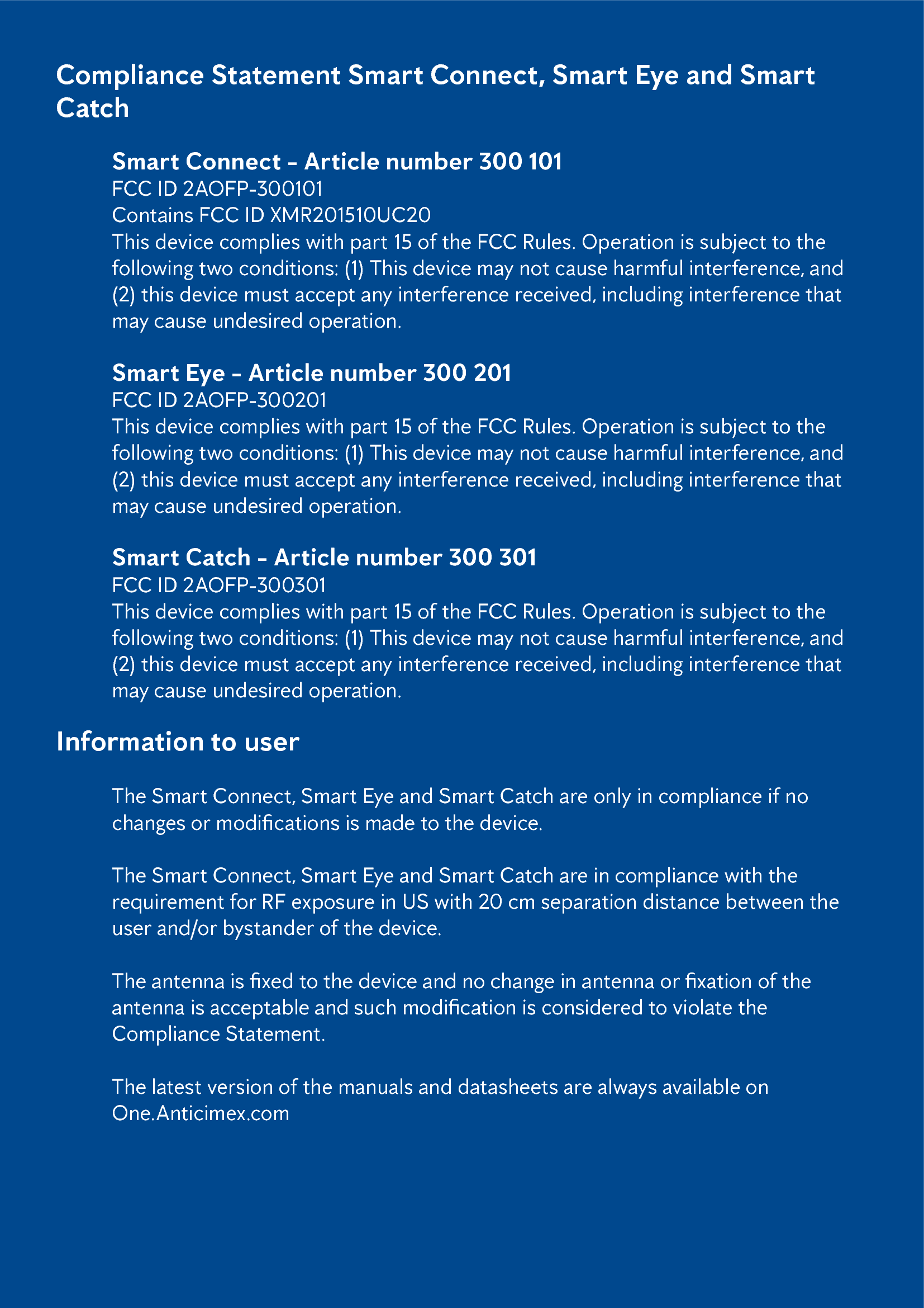 Page 2 of Anticimex Innovation Center A S 300201 Rodent surveillance and trap system User Manual user man
