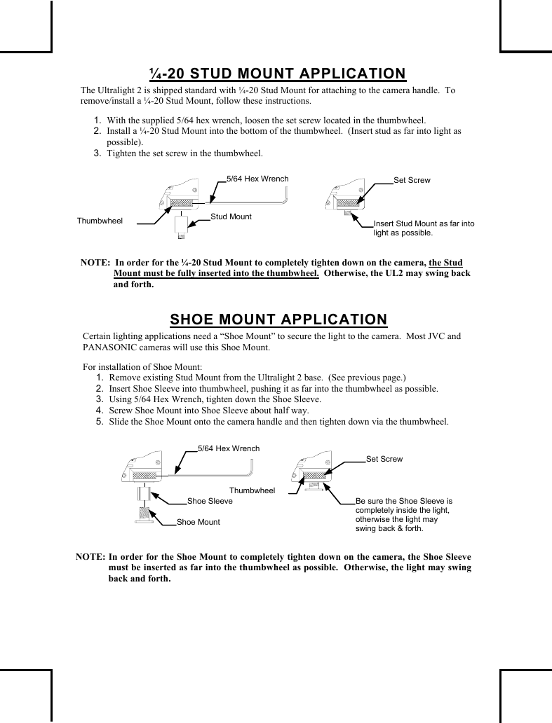 Anton Bauer Ultralight 2 Ul Users Manual A7595 0085 Rev G Artwk Owners Ul2