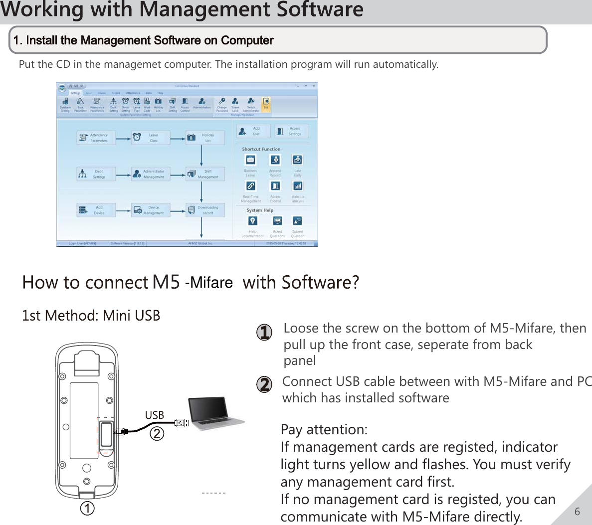 Page 7 of Anviz Technology M5-MIFARE Outdoor Fingerprint RFID Access Controller User Manual 