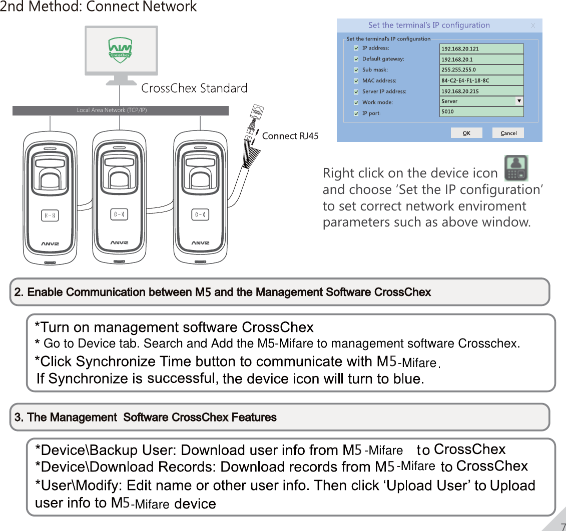 Page 8 of Anviz Technology M5-MIFARE Outdoor Fingerprint RFID Access Controller User Manual 