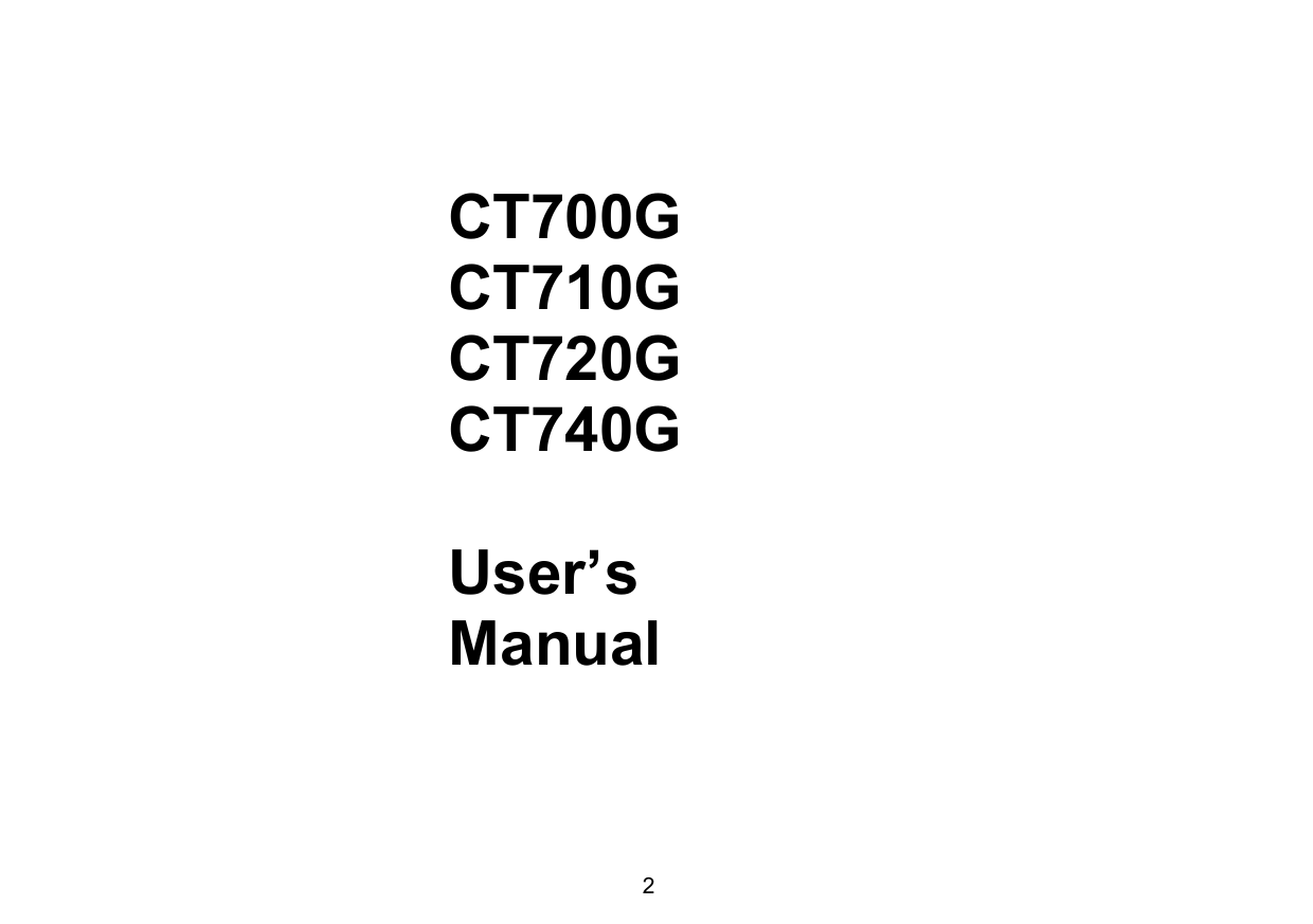 Page 1 of 7 - Aoc Aoc-Ct700G-Users-Manual-  Aoc-ct700g-users-manual
