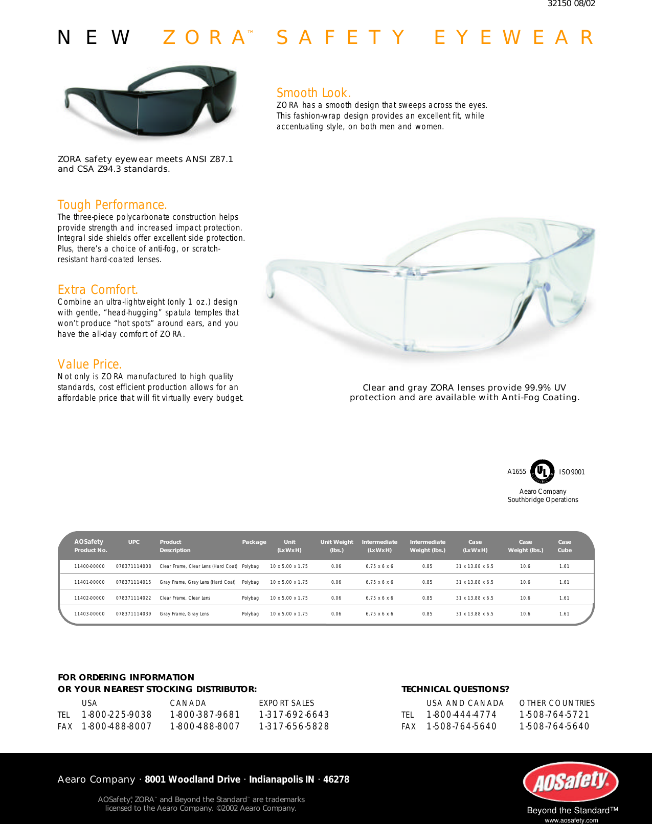 Page 2 of 2 - Aosafety Aosafety-Eyeware-Zora-32150-Users-Manual- New_zora_1  Aosafety-eyeware-zora-32150-users-manual