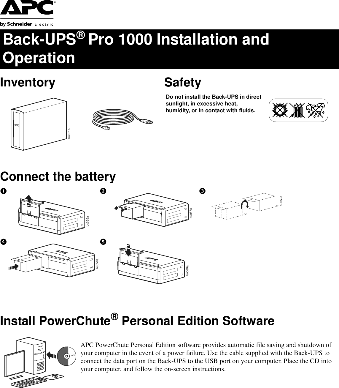 Page 1 of 8 - Apc Apc-Back-Ups-Br1000G-Users-Manual- BU UM 990-3804 MN01 EN  Apc-back-ups-br1000g-users-manual