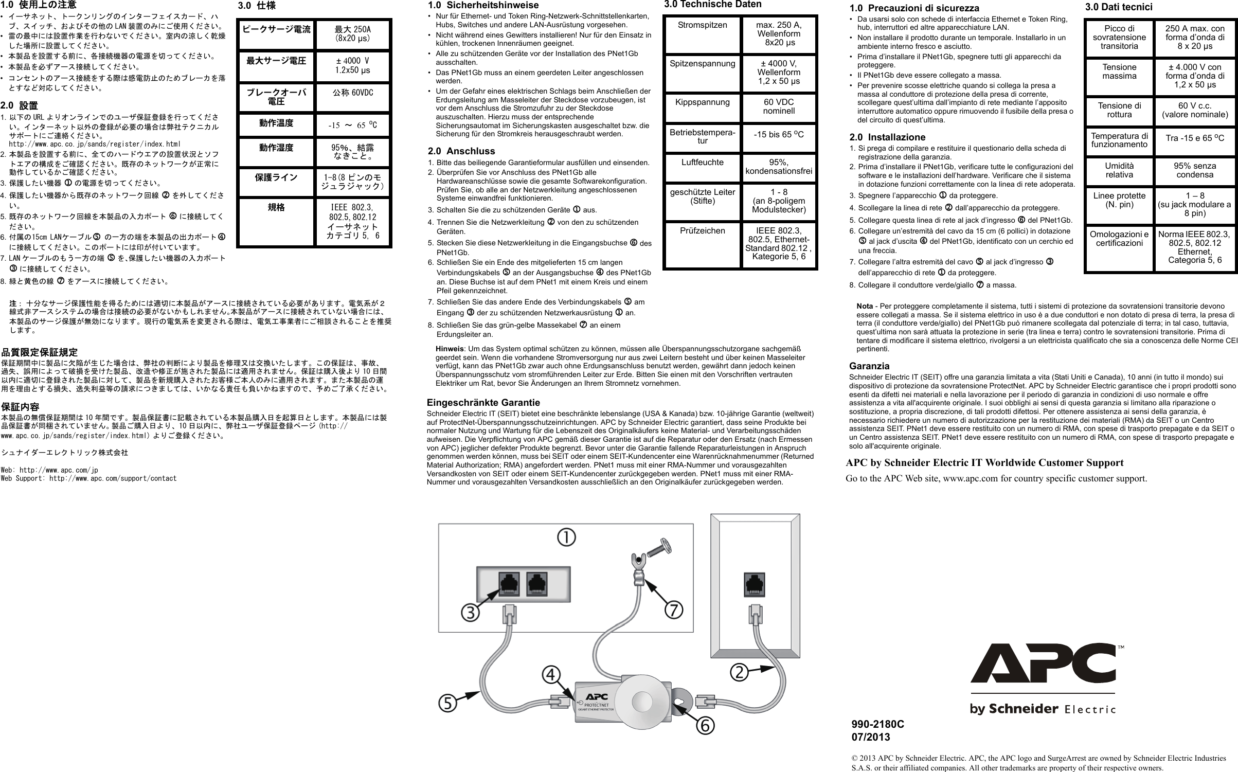 Page 2 of 2 - Apc Apc-Pnet1Gb-Users-Manual- Personal Surge ProtectNet User Guide  Apc-pnet1gb-users-manual