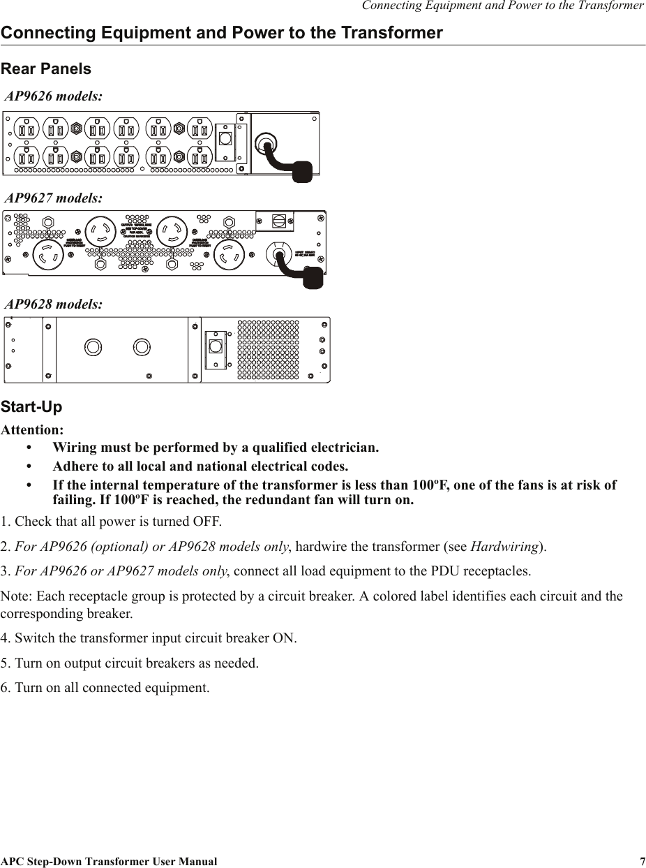 Page 7 of 10 - Apc Apc-Step-Down-Transformer-Ap9626-Users-Manual- 990-7820F 062906  Apc-step-down-transformer-ap9626-users-manual
