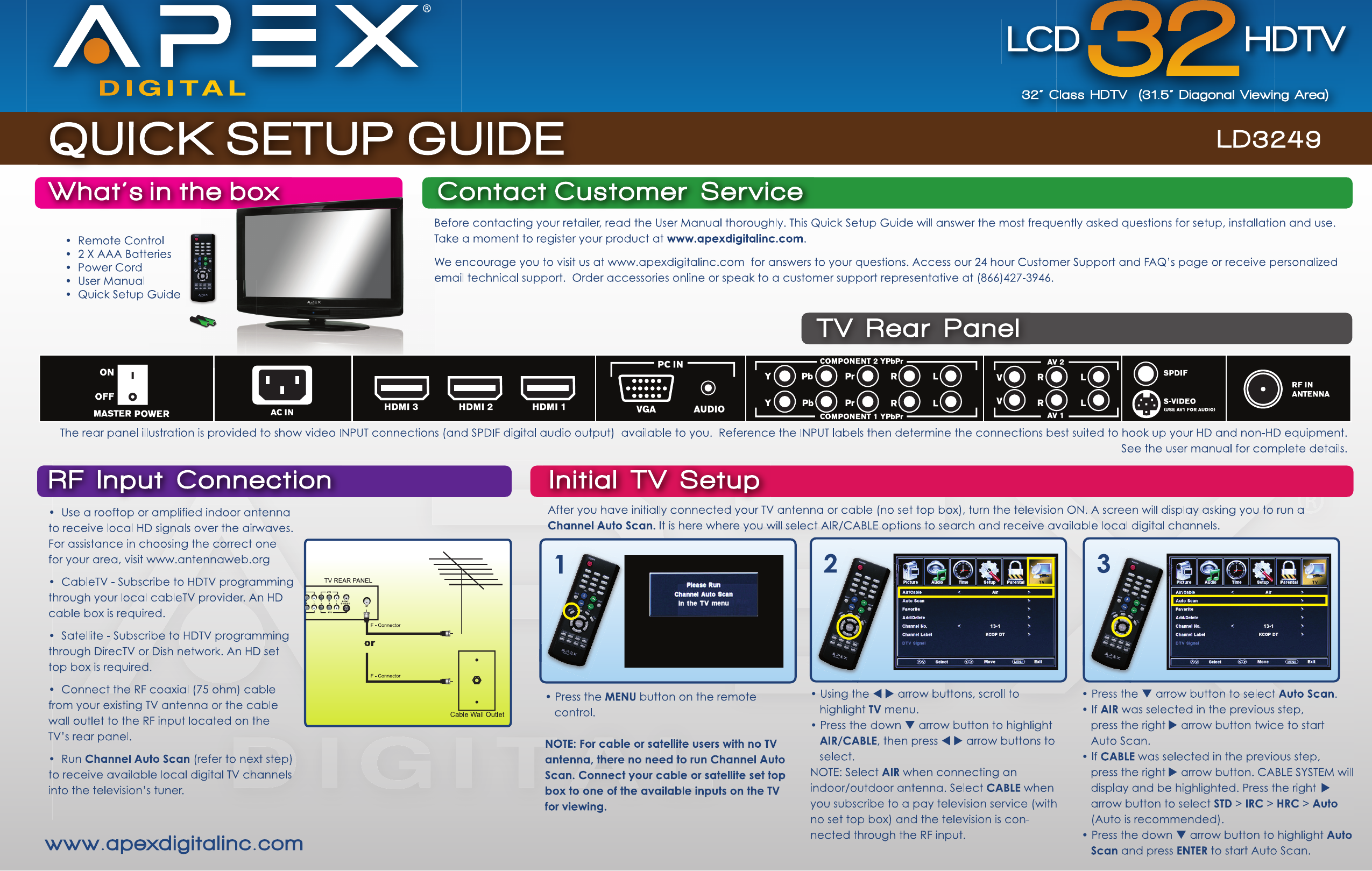Page 1 of 2 - Apex-Digital Apex-Digital-Ld3248-Users-Manual-  Apex-digital-ld3248-users-manual