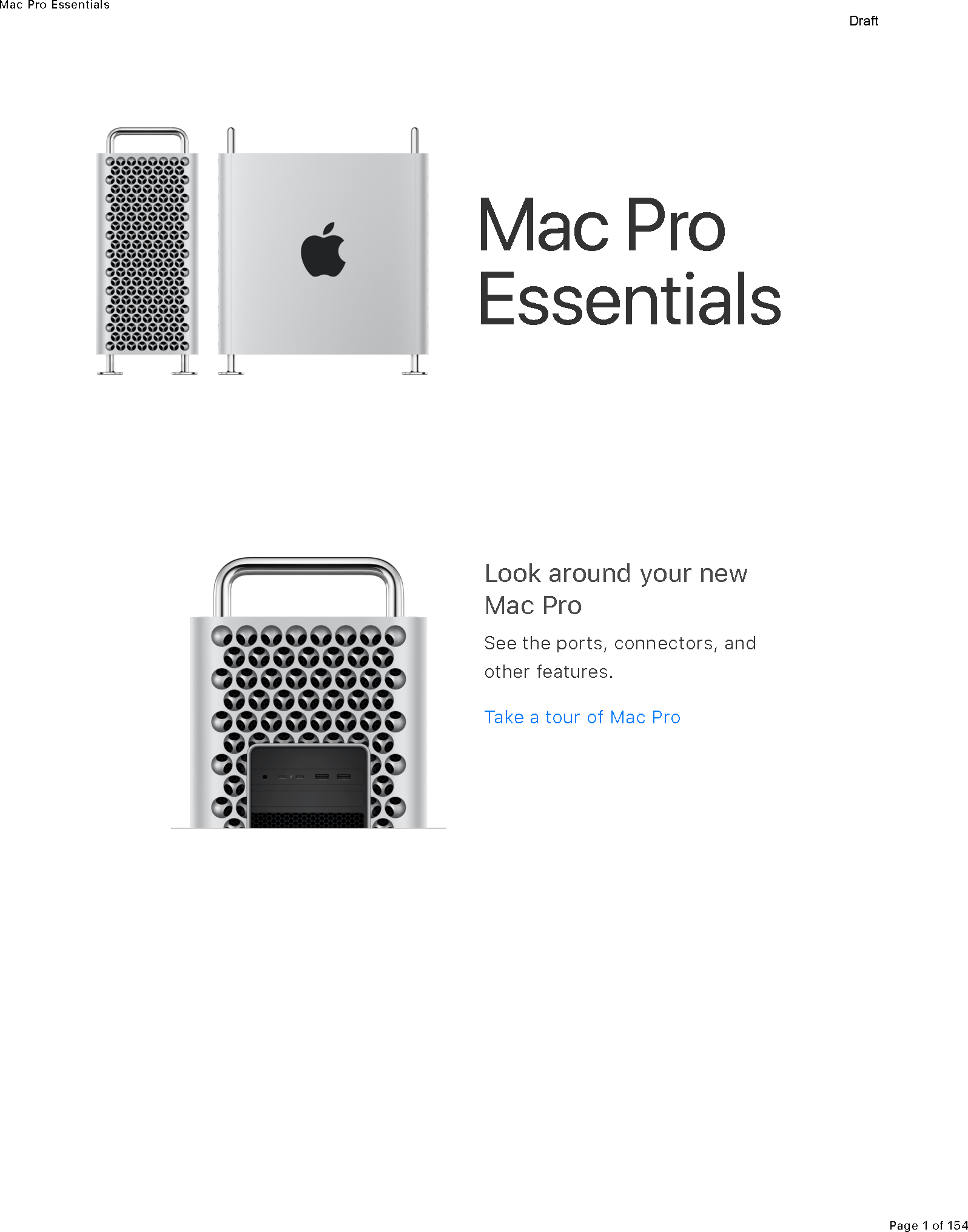 Apple A1991 Mac Pro User Manual Mac Pro Essentials