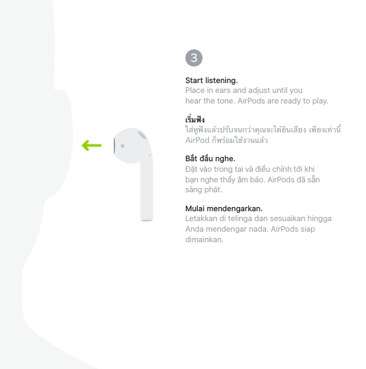 Page 5 of 10 - Apple AirPods Quick Start Guide User Manual Air Pods - Petunjuk Pengguna Airpods-quickstart Id