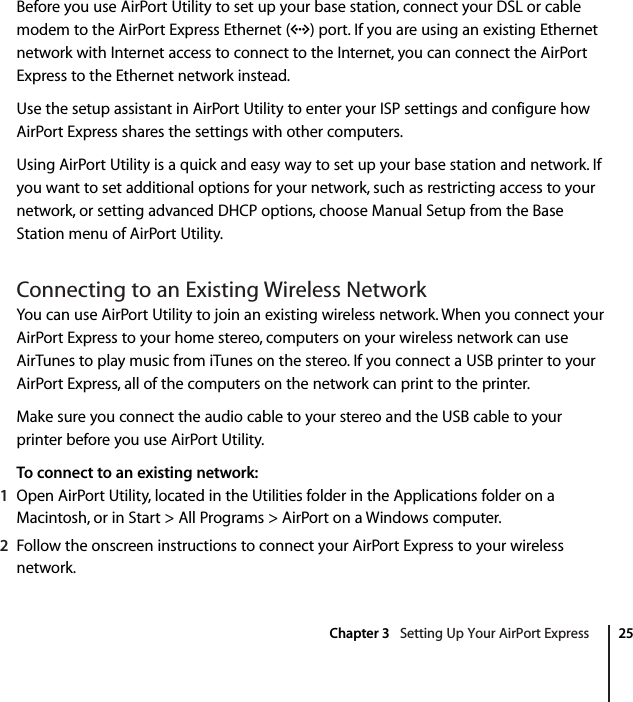 Apple (1stGeneration) AirPort Express Setup Guide User  Manual Air Port (1st Generation)