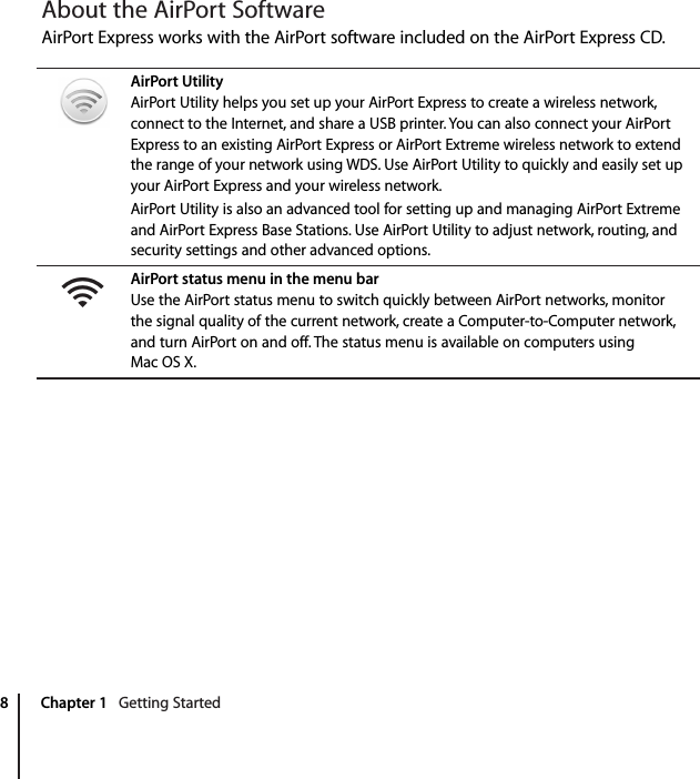 Apple (1stGeneration) AirPort Express Setup Guide User  Manual Air Port (1st Generation)