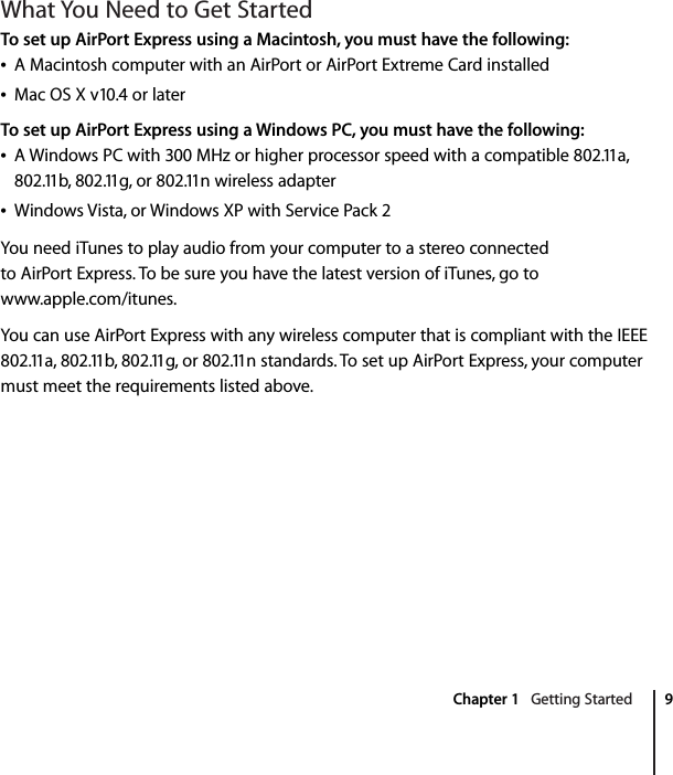 Apple (1stGeneration) AirPort Express Setup Guide User  Manual Air Port (1st Generation)