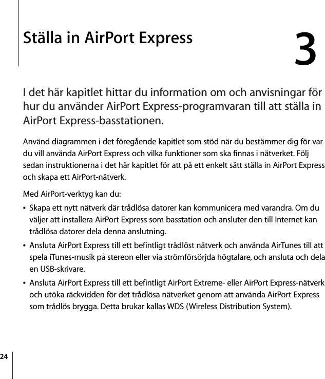 Apple AirPort Express Base Station Installationshandbok User