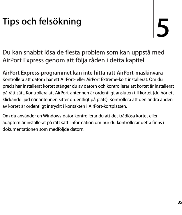 Apple AirPort Express Base Station Installationshandbok User