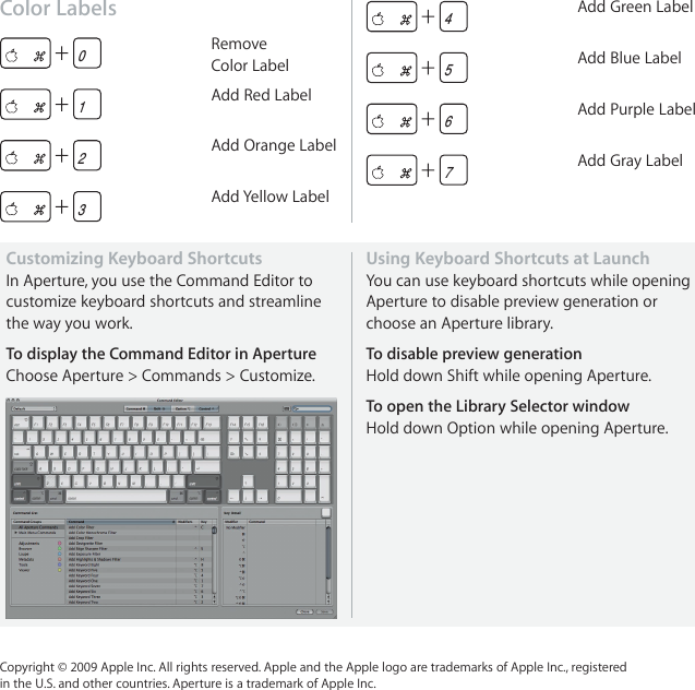 Page 10 of 10 - Apple Aperture3.x Aperture 3 Keyboard Shortcuts User Manual Aperture3-Keyboard