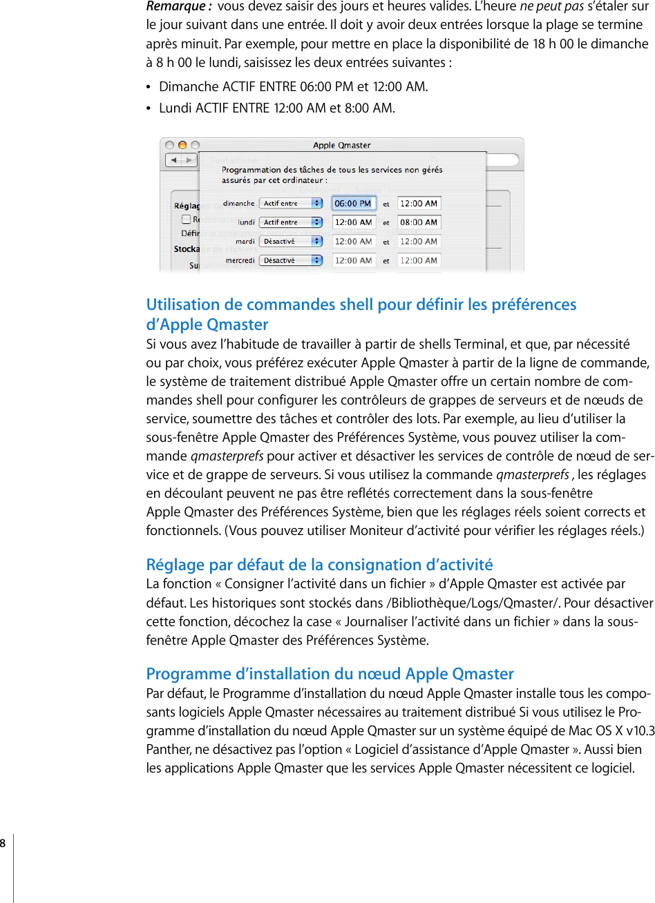 Page 8 of 11 - Apple AppleQmaster Informations De Dernière Minute User Manual Qmaster2.3.1-Informationsdedernièreminute Qmaster 2.0 Lbn F