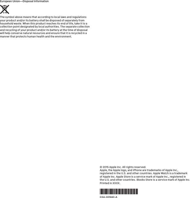 Page 2 of 2 - Apple Watch Standard (1st Gen) User Manual Gen)- Safety, Warranty, And Regulatory Information Applewatch-info