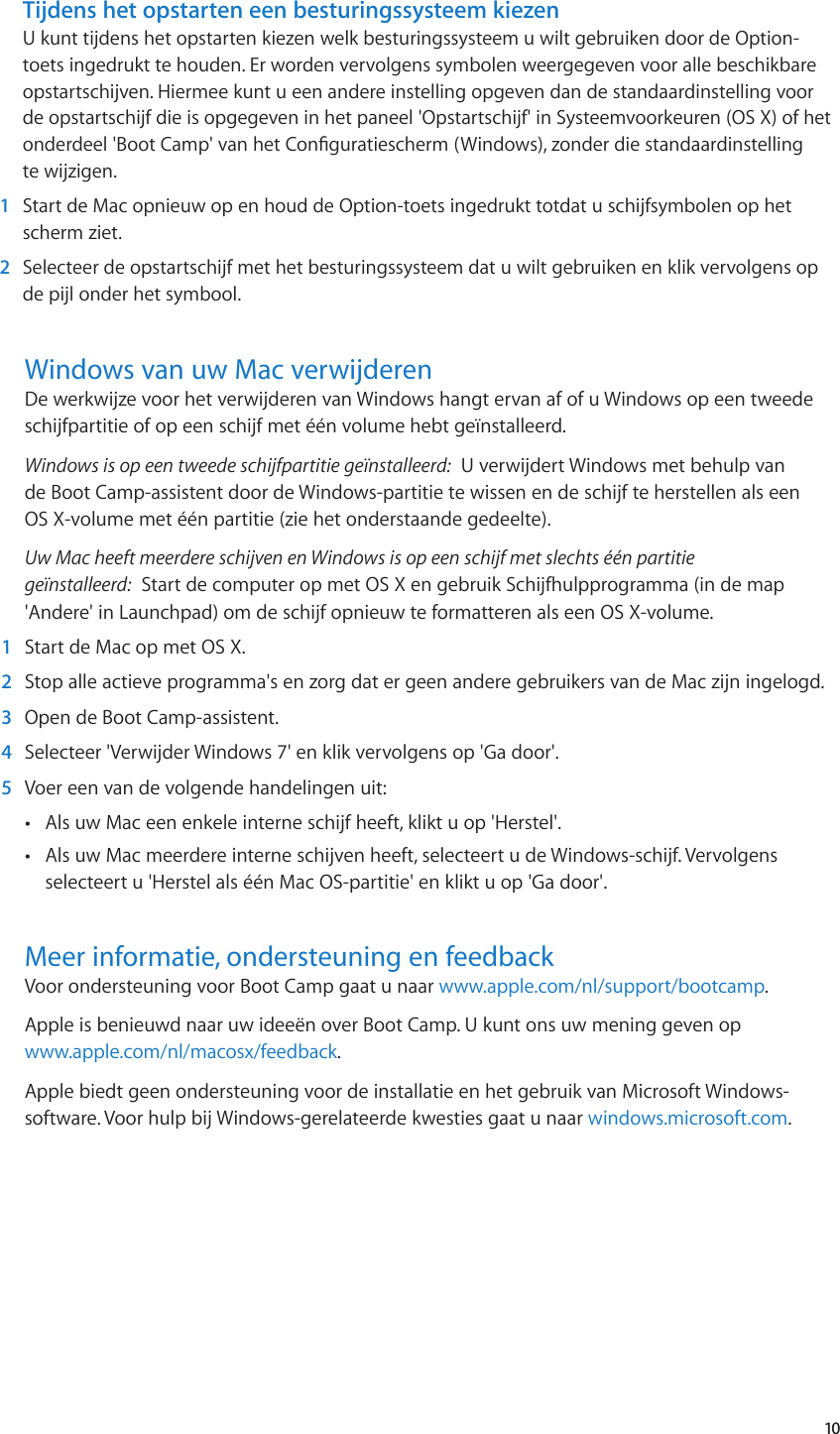 Page 10 of 11 - Apple BootCamp Boot Camp Installatie- En Configuratiegids User Manual Camp-Installatieenconfiguratiegids(OSXMountain Lion) Install-setup 10.8 N