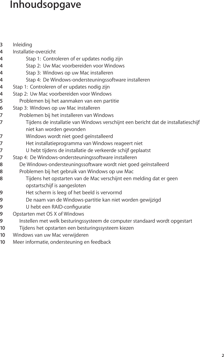 Page 2 of 11 - Apple BootCamp Boot Camp Installatie- En Configuratiegids User Manual Camp-Installatieenconfiguratiegids(OSXMountain Lion) Install-setup 10.8 N