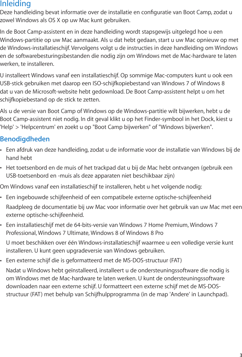 Page 3 of 11 - Apple BootCamp Boot Camp Installatie- En Configuratiegids User Manual Camp-Installatieenconfiguratiegids(OSXMountain Lion) Install-setup 10.8 N